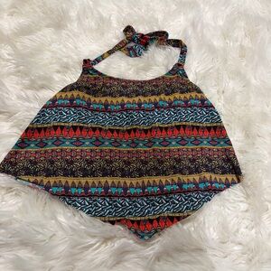 La vie en rose flowy bikini halter top size M